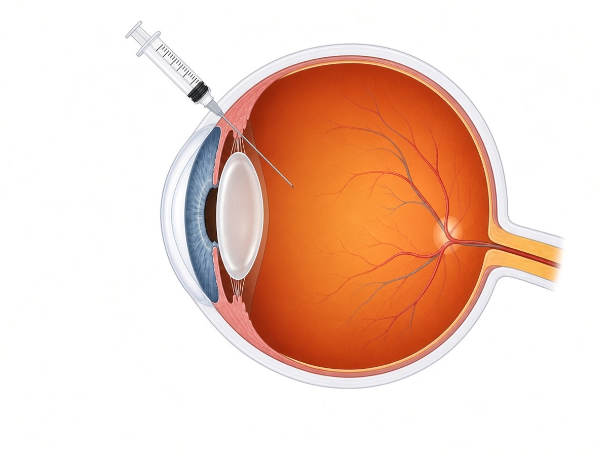 Intravitreale Injektion: Eingabe des Medikaments in den Glaskörper